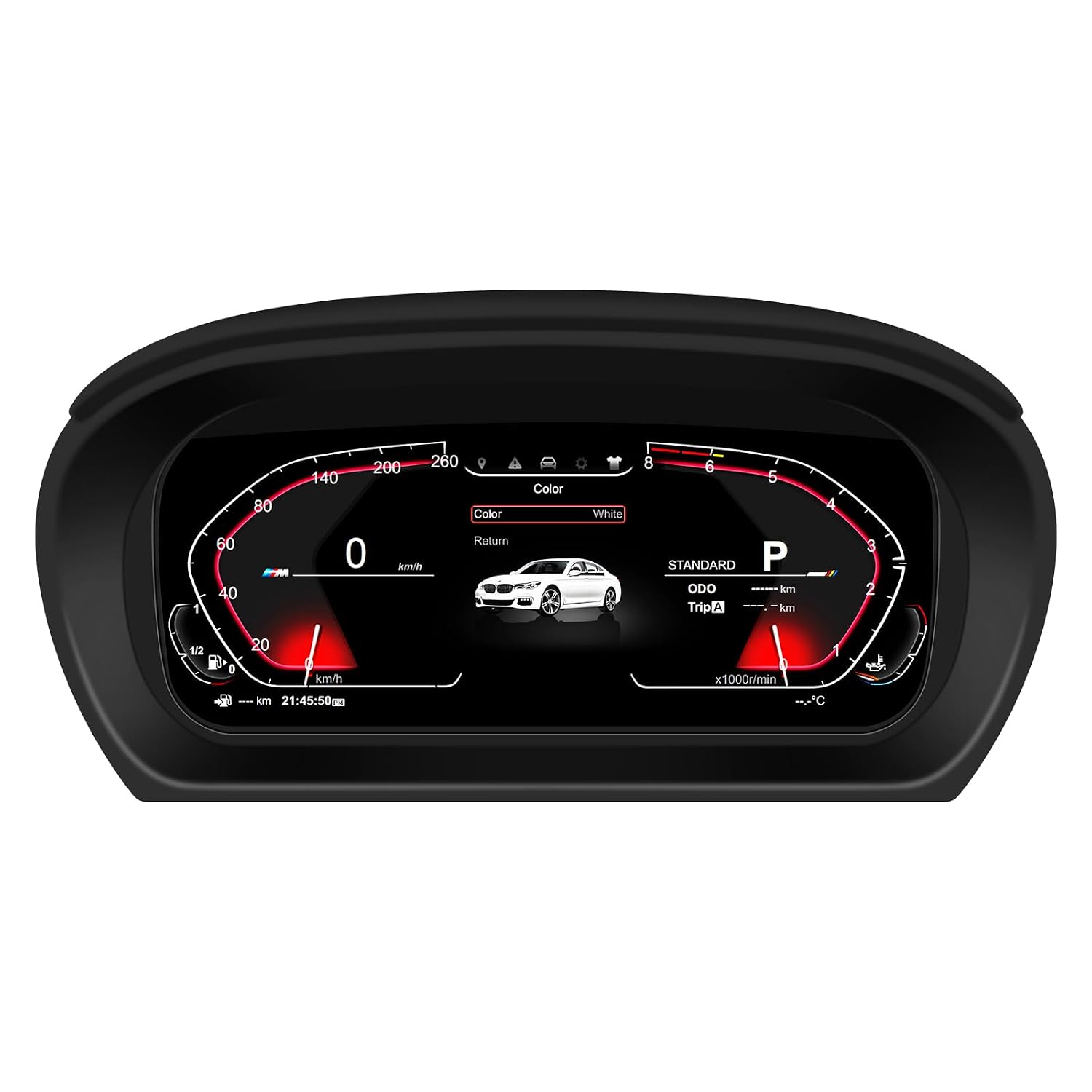 12.3 inch Digital Dash Instrument Cluster for BMW 3 Series E90 E91 E92 E93 2005-2012, Dashboard Panel Cluster Instrument Replacement Speedometer with Blue Light Anti-Glare Screen