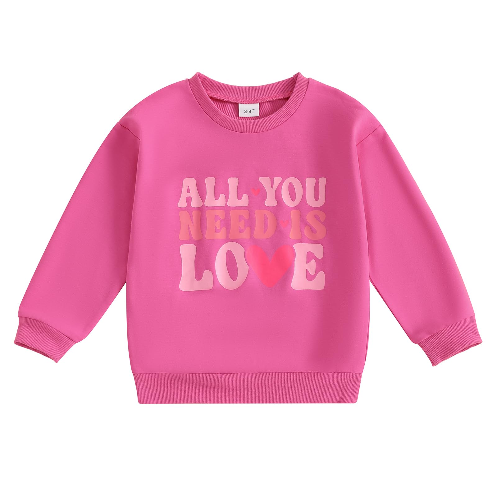Toddler Baby Boy girl Valentine's Day Outfits Mamas Boy Sweatshirt Heart Long Sleeve Pullover Loose Jumper (Pink, 4-5 Years)
