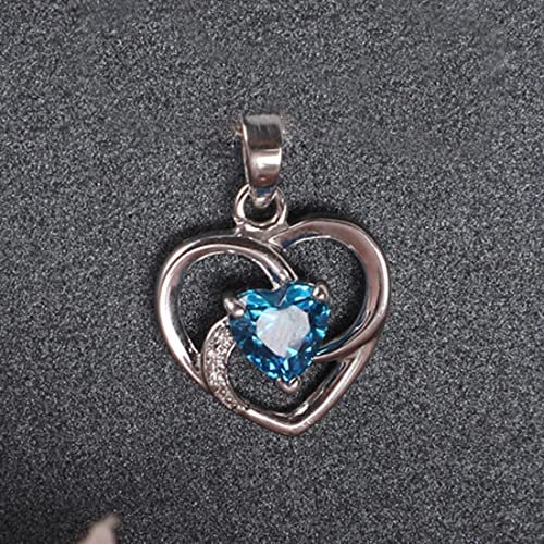 Image of Clara 925 Sterling Silver Olesya Heart Pendant Earrings Chain Bracelet Anklet Ring for Women & Girls| Platinum Plated | Gift for her