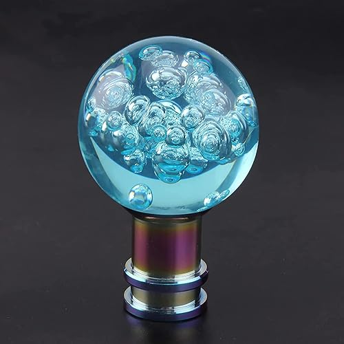 Miniatura 6 de Pomo de palanca de cambios redondo para palanca de cambios de bola transparente de cristal, apto para vehículos de transmisión atómica manual