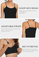 Vista 4 de Orrpally Women Cotton Camisole Shelf Bra Cami Tank Tops Adjustable Spaghetti Strap Tank Top 3-Pack
