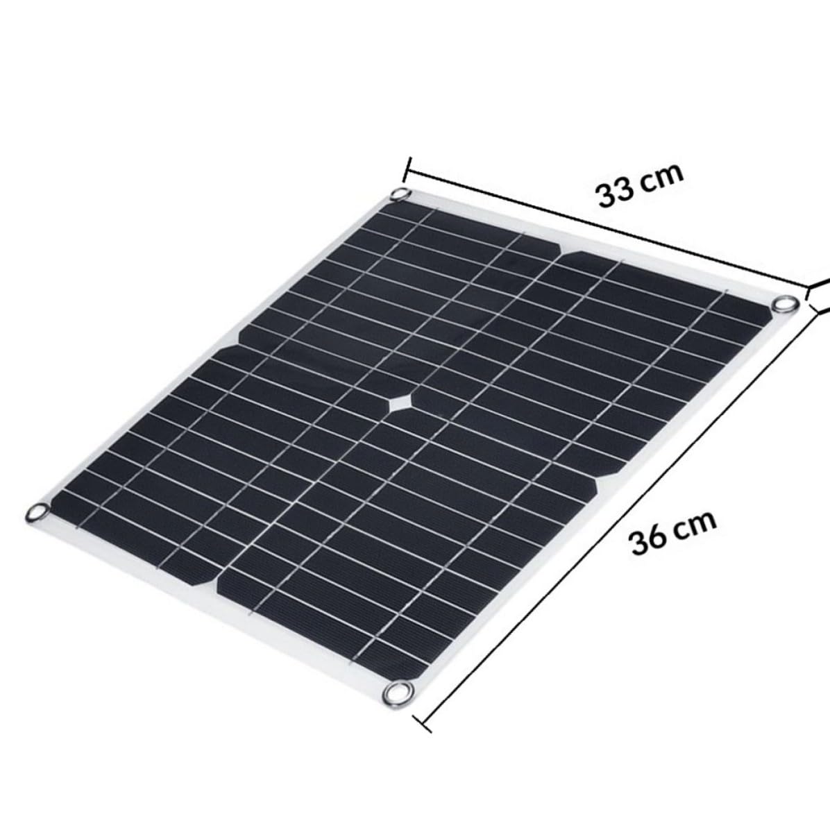 Pannello Solare 20w Monocristallino con Controller 20a, Set