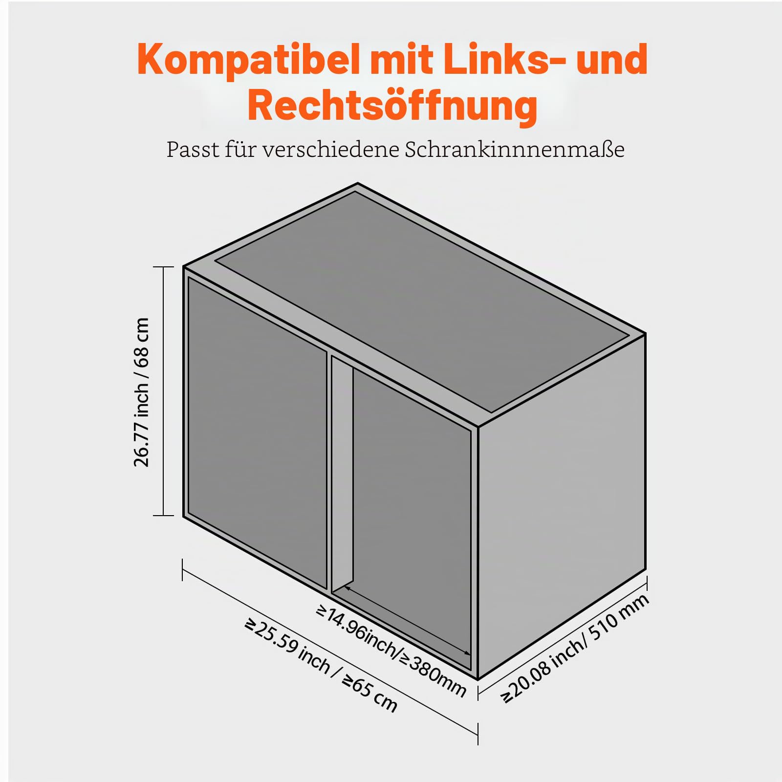 VEVOR Küchenschrank-Organizer mit 3 Ebenen & 6 Ablagen, Aufbewahrungskorb aus verchromtem Karbonstahl, Aufbewahrungs-Organizer, links und rechts zu öffnen, min. Türöffnungsbreite 38 cm