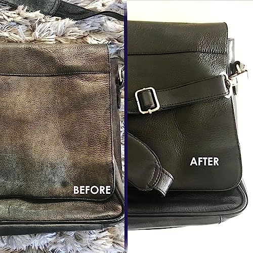 Leather Hero Leather Color Restorer & Applicator- Refinish, Repair, & Renew Leather & Vinyl Sofa, Purse, Shoes, Auto Car Seats, Couch 2Oz (Black) #TOP4