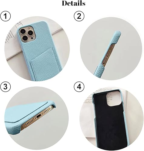 Miniatura 3 de Funda de cuero vegano de lujo con iniciales personalizadas para iPhone 16, 15, 14, 13, 12 Pro Max 16E 11 Mini Xr Xs X 7 8 Plus SE 2020 2022, funda