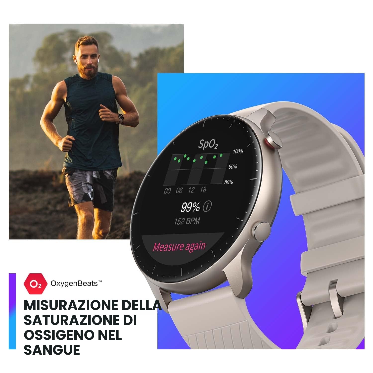 [2022 Nuova Versione] Amazfit Smartwatch GTR 2 Orologio Intelligente, Chiamata Bluetooth, Riproduzione di Musica, 90+ Modalità Sportive, Cardiofrequenzimetro, Impermeabile 5 ATM, Alexa, GPS, SpO2