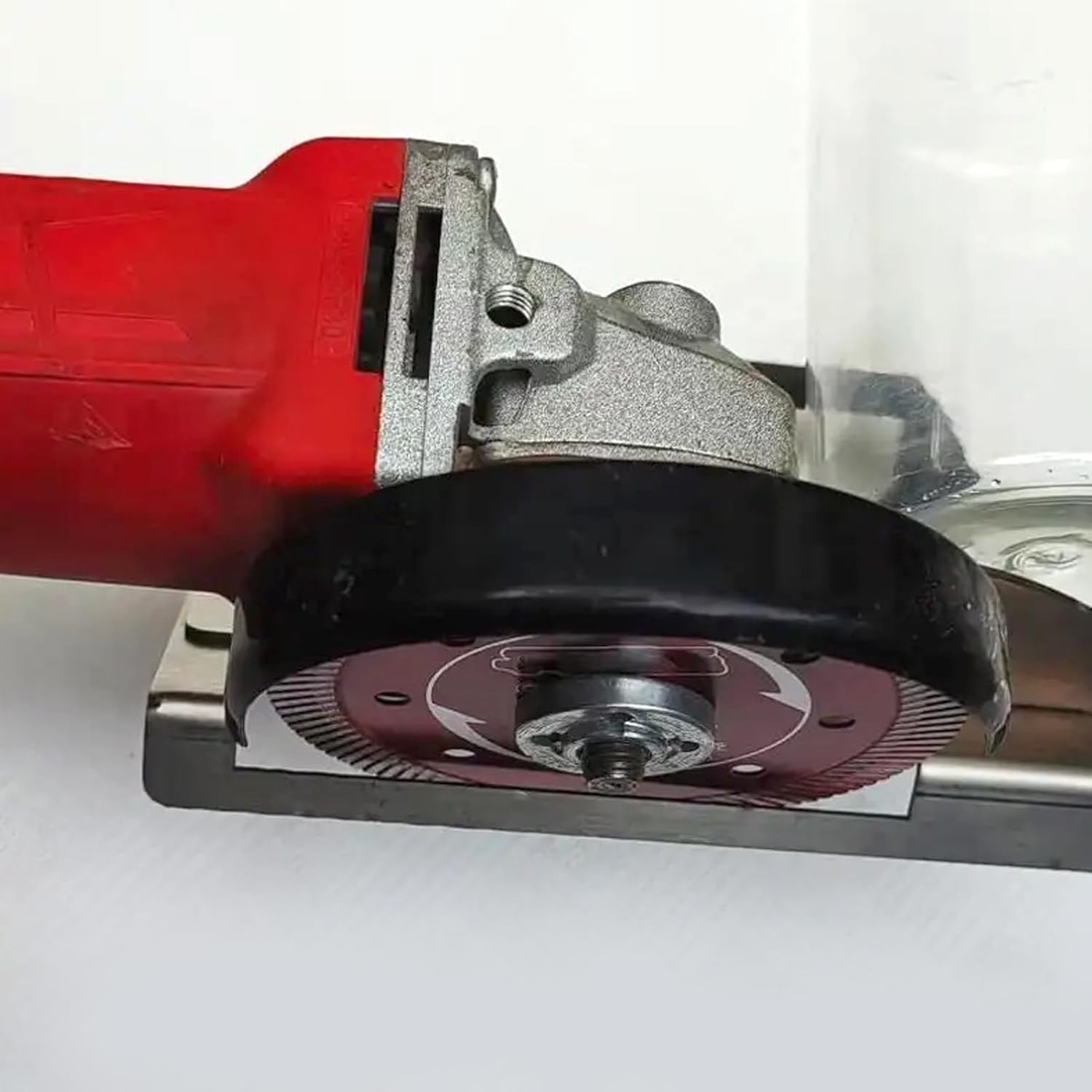 Angle Grinder Stand Adjustable Portable Tile Chamfering Tool for 100 Type Angle Grinders with Stainless Steel Bracket and Secure Clamping System