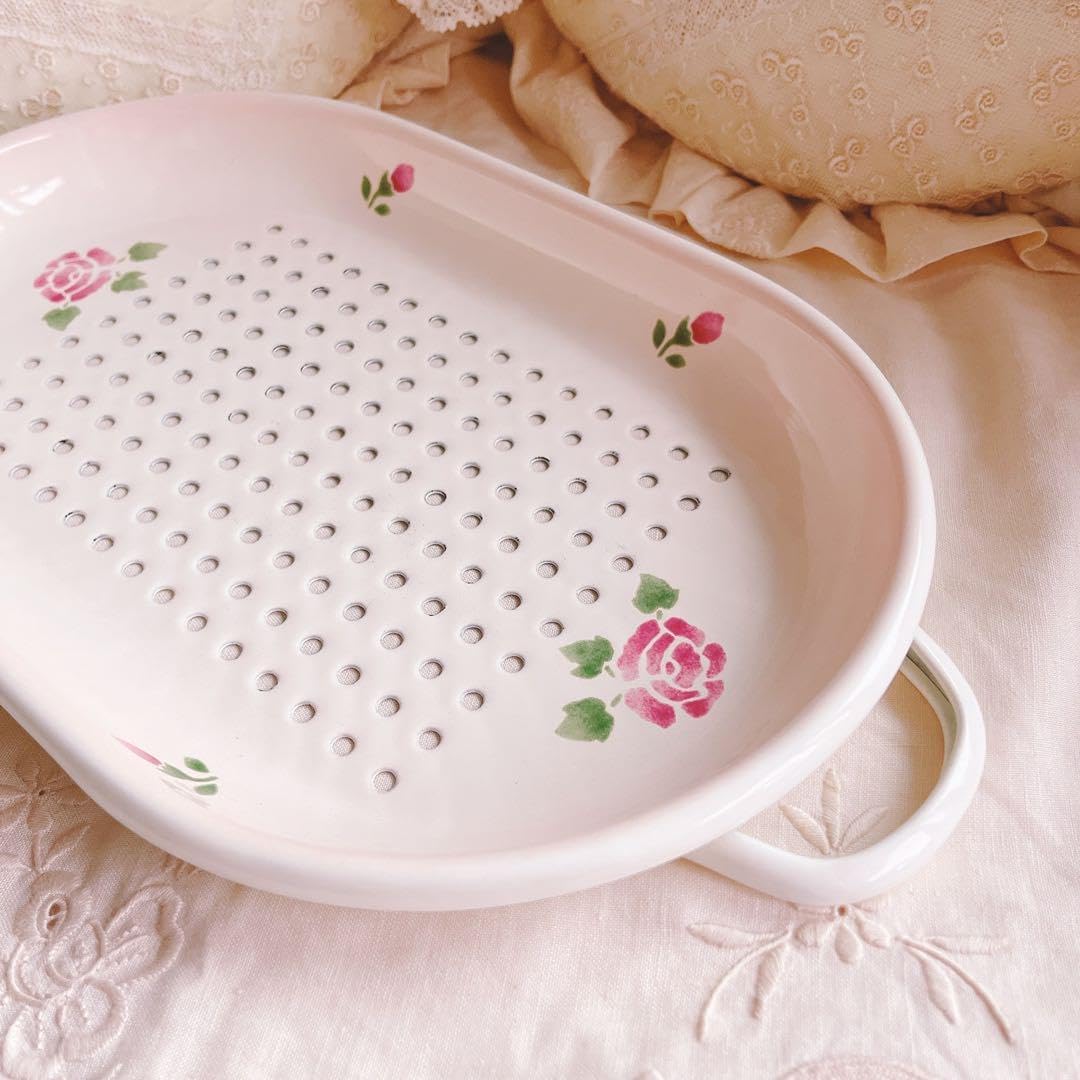 8/31まで限定価格♡マニーローズホーローコランダープレートセットイマン薔薇琺瑯 8/31まで限定価格♡マニーローズホーローコランダープレートセット