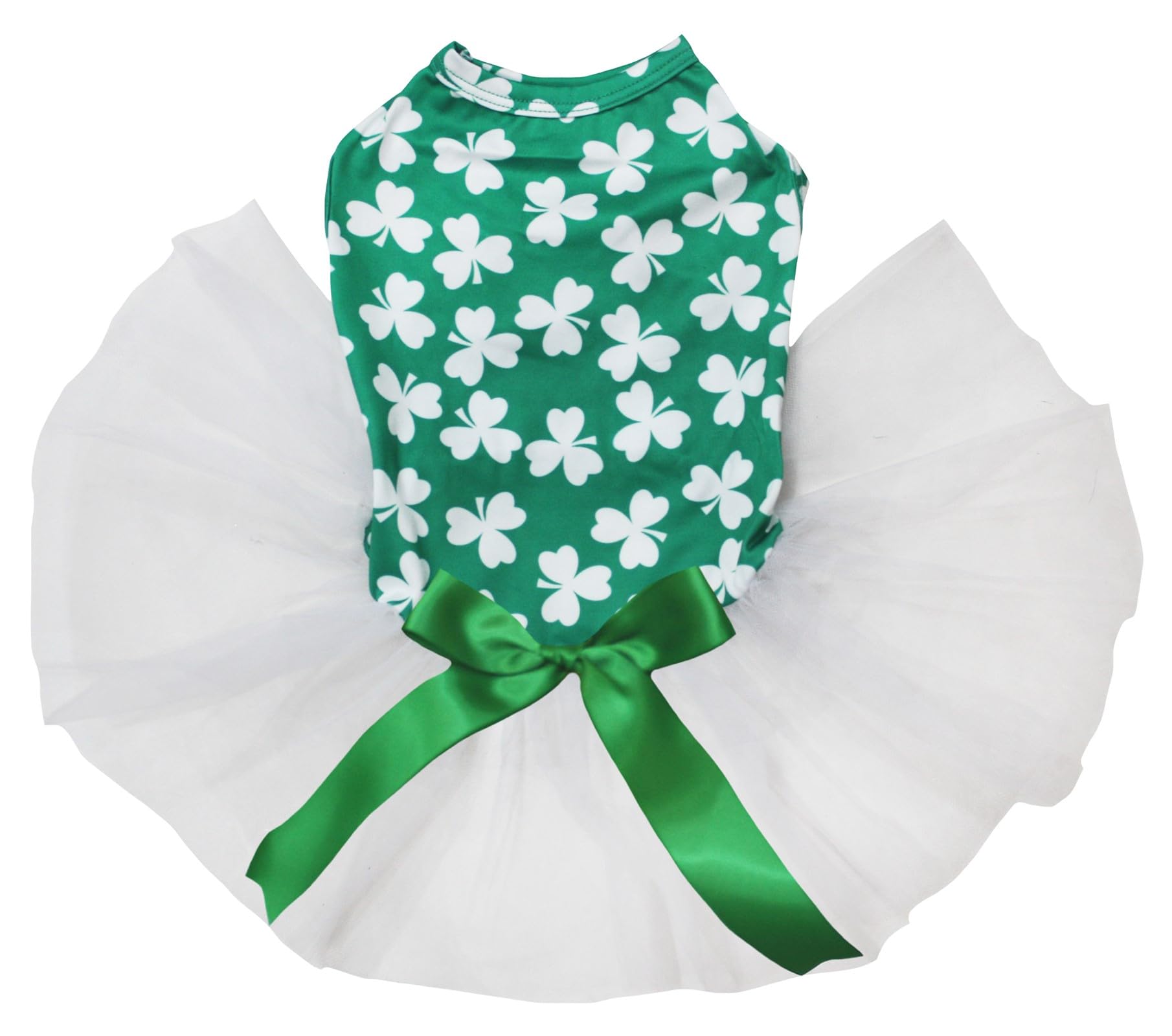Robe chien Saint-Patrick M verte | Habits de fête pour caniche et bouledogue