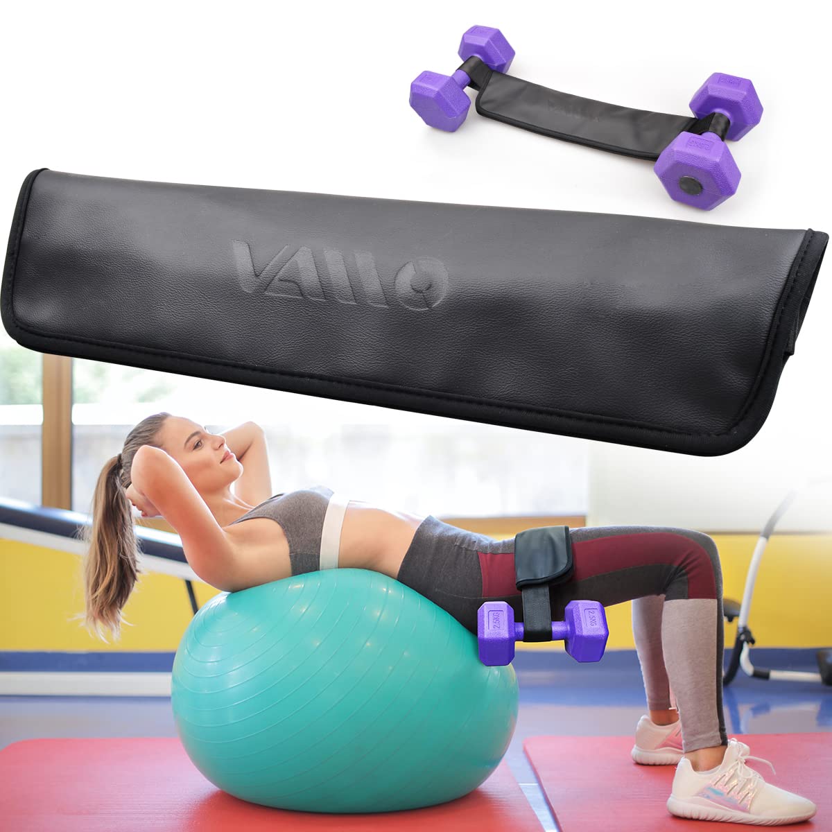 Buy VAIIO Hip Thrust Belt for Dumbbells Kettlebells, Booty Belt for Hip