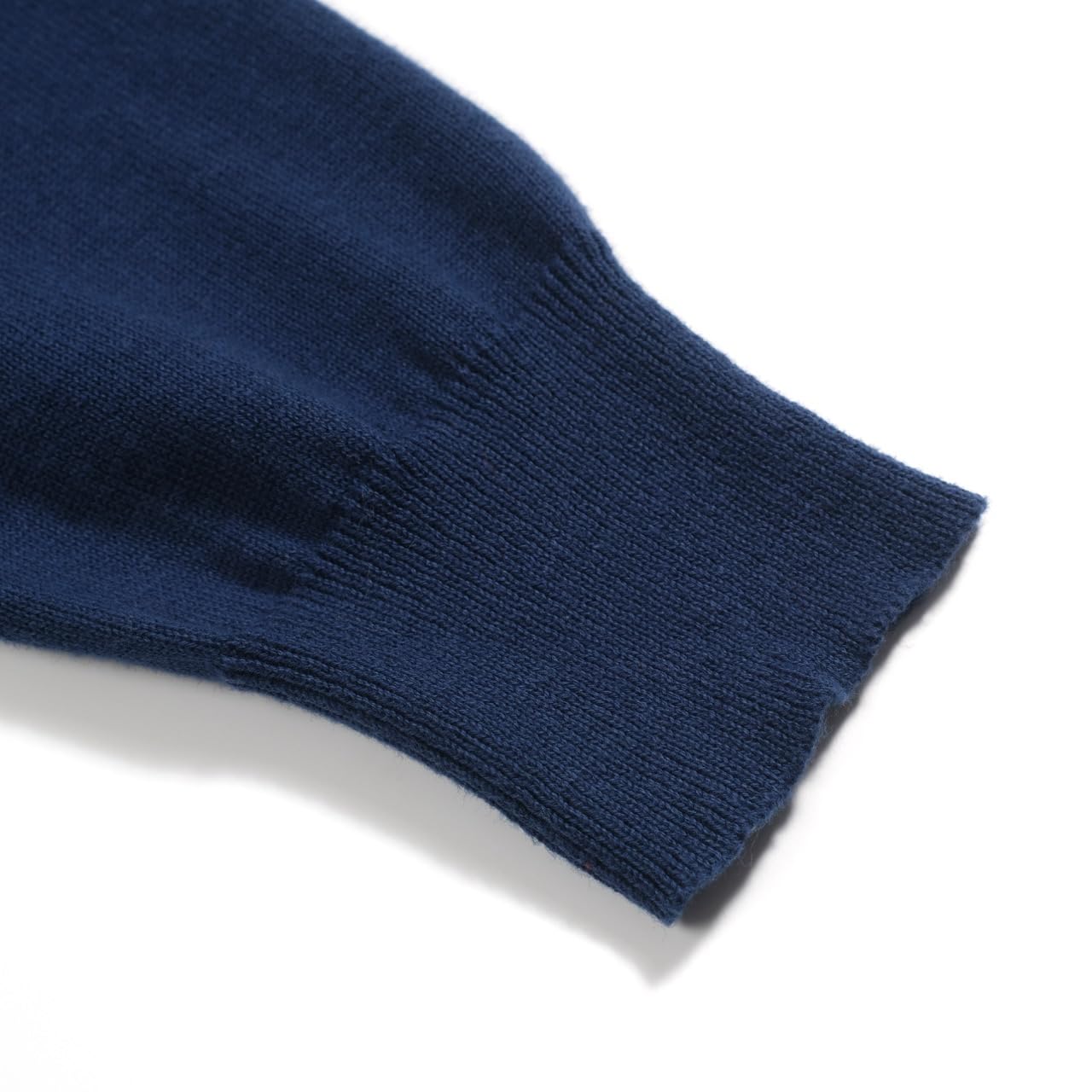 OXKNIT Cardigan en coton pour homme, bleu, rétro, classique, boutonné, avec motif à rayures