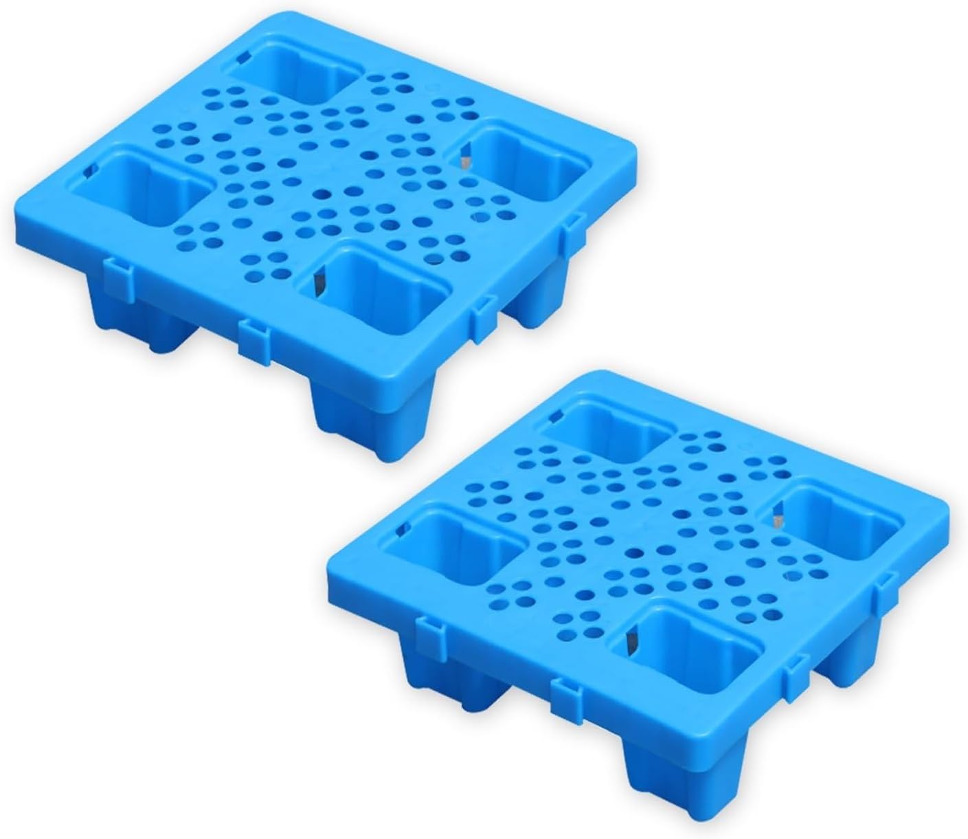 2 Pcs Plastic Pallet for Basement Storage, Lightweight Breathable Grid Pad, Indoor & Outdoor Storage Grid Pad, Easy to Stack for Garage, Kitchen, Supermarket, Closet, Basement(50X3