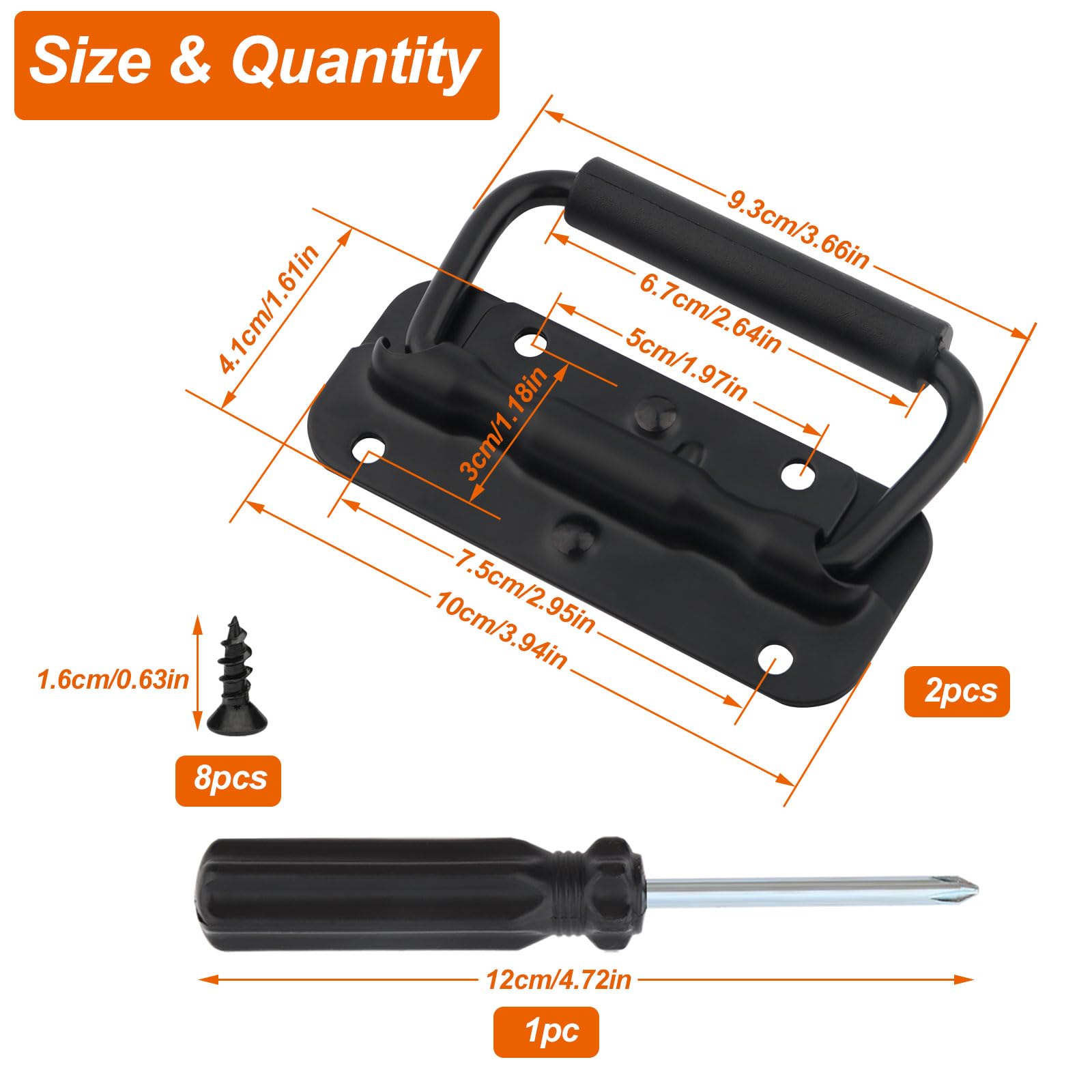2x Klappgriffe Für Werkzeugkoffer - Robust & Einfach Zu Montieren