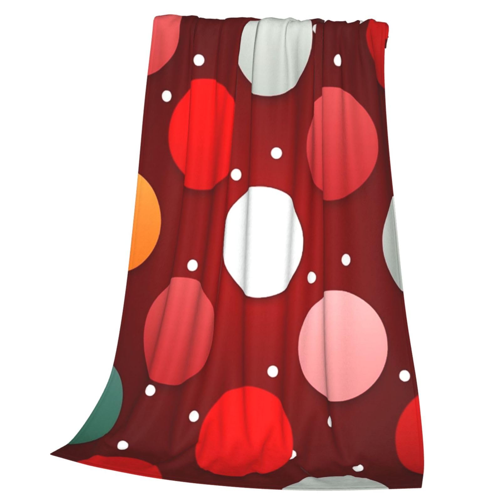 Plaid canapé en flanelle douce à pois pour vos soirées cocooning et moments détente
