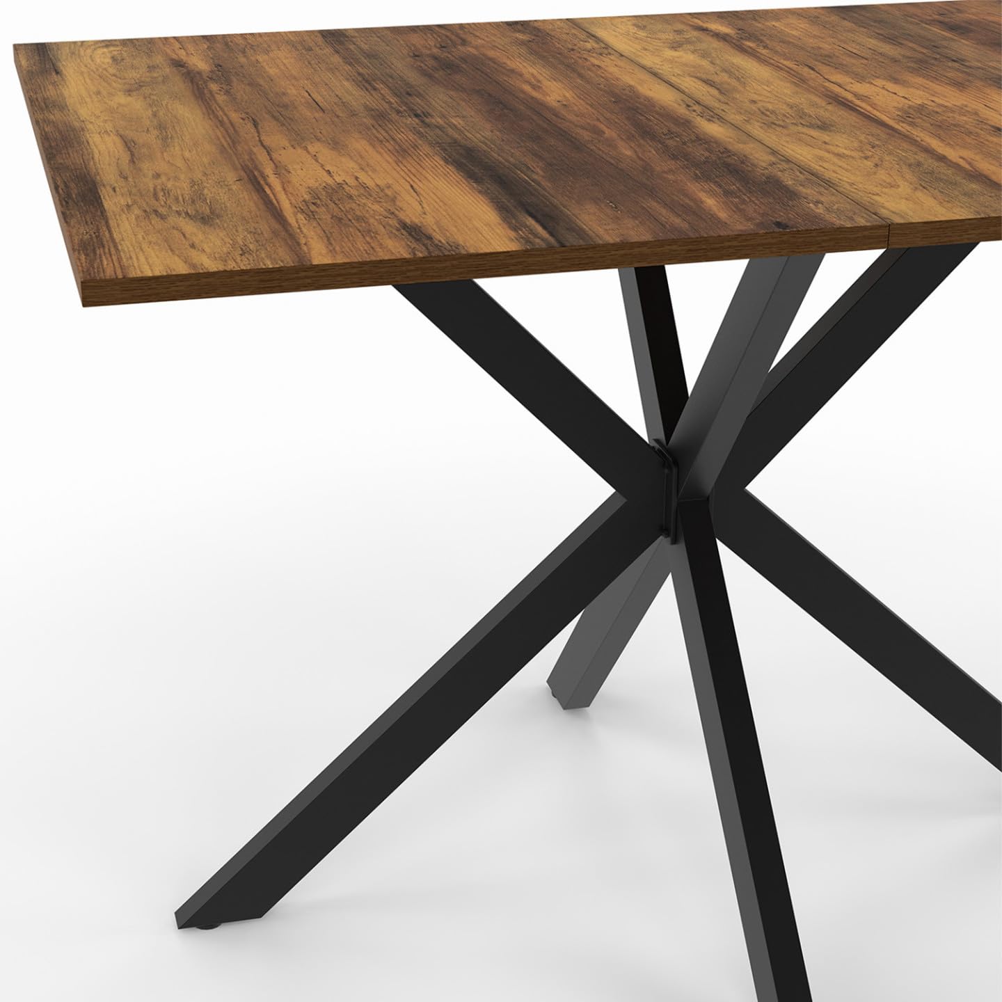 IDMarket - Table à Manger Rectangle Alix 110 cm Pied araignée Noir