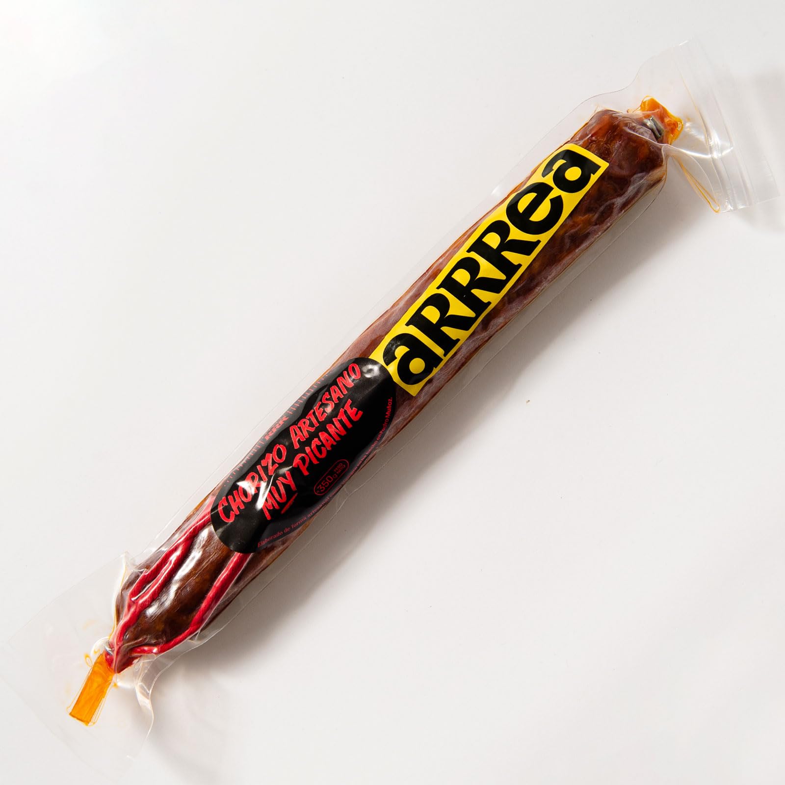 Chorizo Artesano Muy Picante Arrrea - Embutido Tradicional de La Mancha, Peso Aproximado: 350g