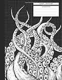 Tentacle Art Graph Paper Composition Notebook: 5mm Quad Ruled, 110 Sheets (8.5 x 11) (Bee & Moon Notebooks)