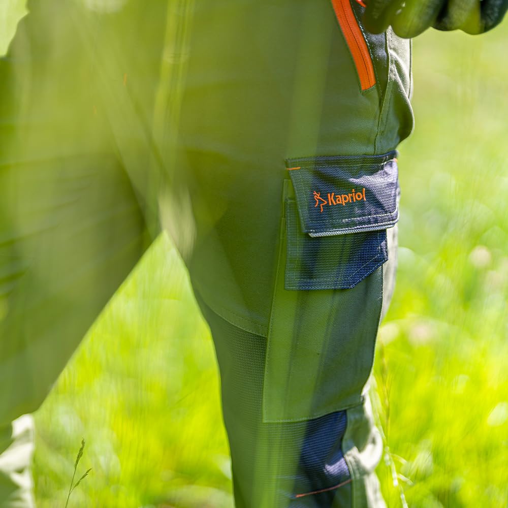 Kapriol Pantalon de Travail Premium TENERE PRO Homme | Jardinier | Taille élastique | Vert | XL