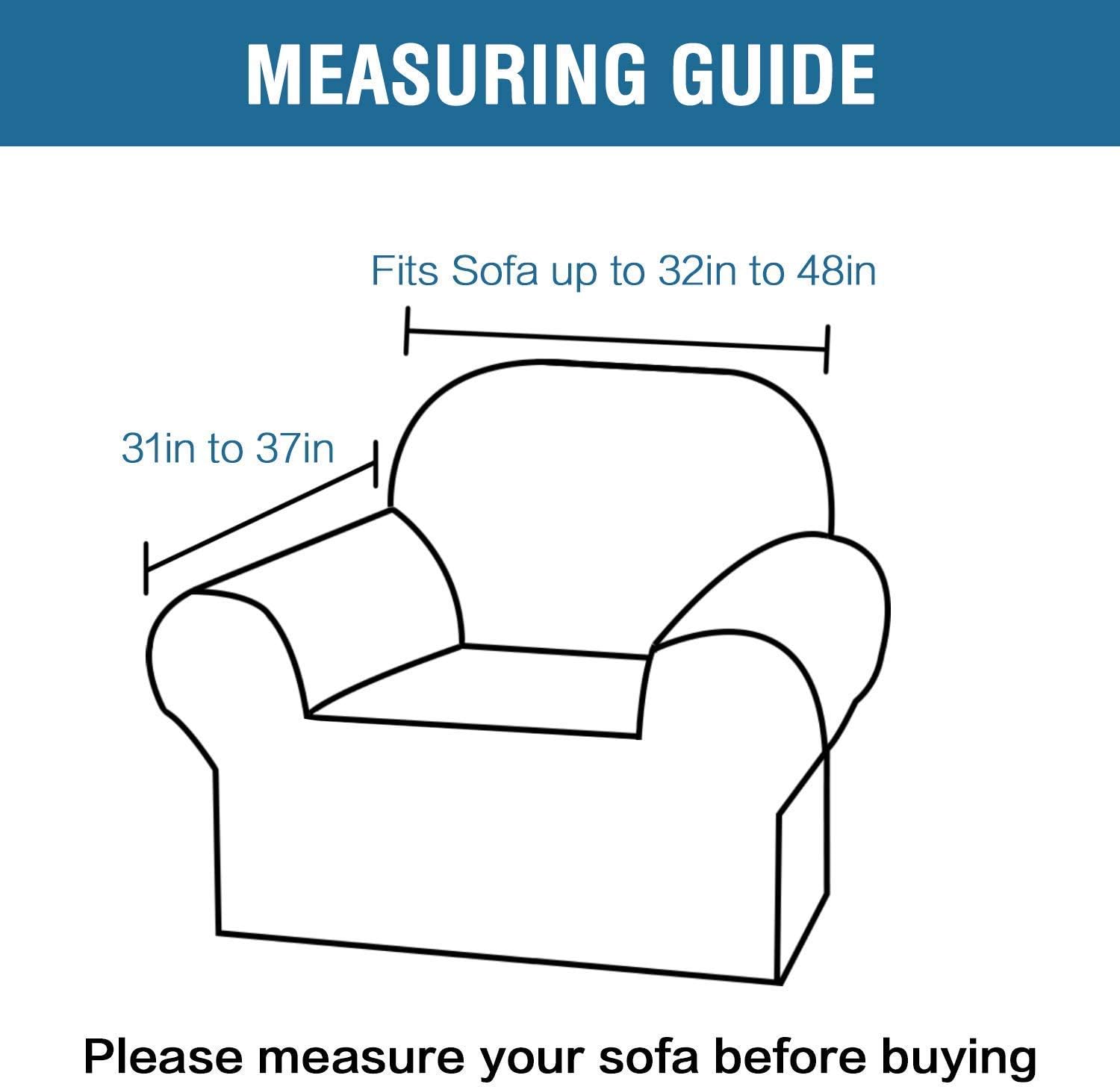 H.VERSAILTEX Velvet Stretch Sofa Cover Couch Covers Sofa Covers for 3 Cushion Couch (72"-96", Navy) Bundle Stretch Velvet Sofa Cover 1 Seater Armchair Covers (Chair 32"-48", Navy