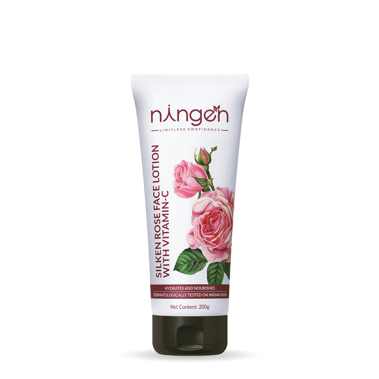 Ningen Silken Rose Face & Body Lotion I Premium Japanese Ingredients Infused with Orange Peel, Sandalwood, Almond Oil I Dermatologically Tested, Paraben Free I Makes Skin Brighter, Fuller and Softer I 200g-image-16