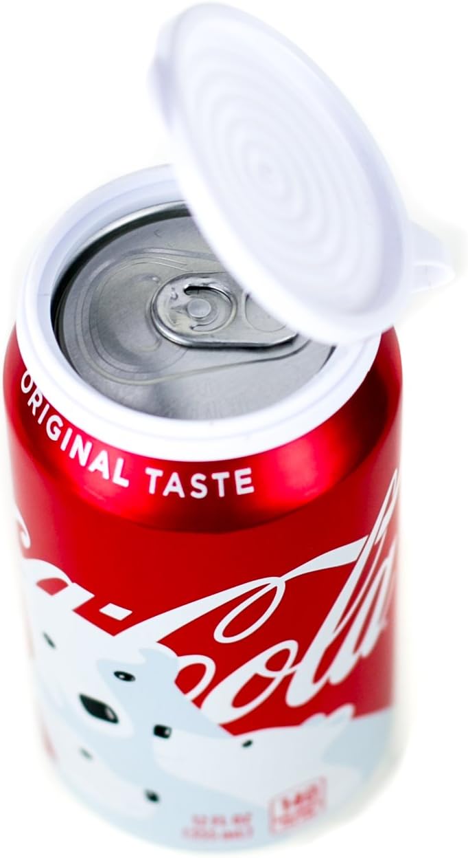 Smarter-Seal, 2-Pack, Reusable, BPA Free, Pop or Beverage Can Lids, Covers, Protectors, Toppers For Soda, Seltzer, Beer, Energy Drinks. Keep Carbonated Beverages More Bubbly and Fizzy