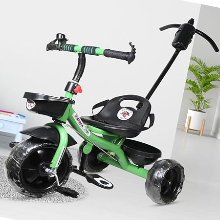Tricycle for Kids with Parent Handle or Front Basket Back Basket Tricycle for Baby boy Baby Girl Kids trikes or Toddler Tricycle for 1,2,3,4 Years Kids