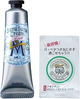 【Amazon.co.jp 限定】【医薬部外品】 デオナチュレ 男足指さらさらクリーム 男性用 メンズ 直ヌリ 制汗剤 1個(30g)さらさらパウダーサシェ付 無香料