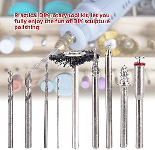 Miniatura 2 de Kit de herramientas rotativas eléctricas de 34 piezas, accesorio para moler y pulir proyectos de manualidades caseras