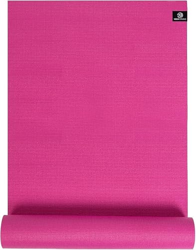 Yoga Mat | Tear Proof Non-Slip | Workout Exercise Gym Fitness Yoga & Pilates Mat | 6mm (Pink)