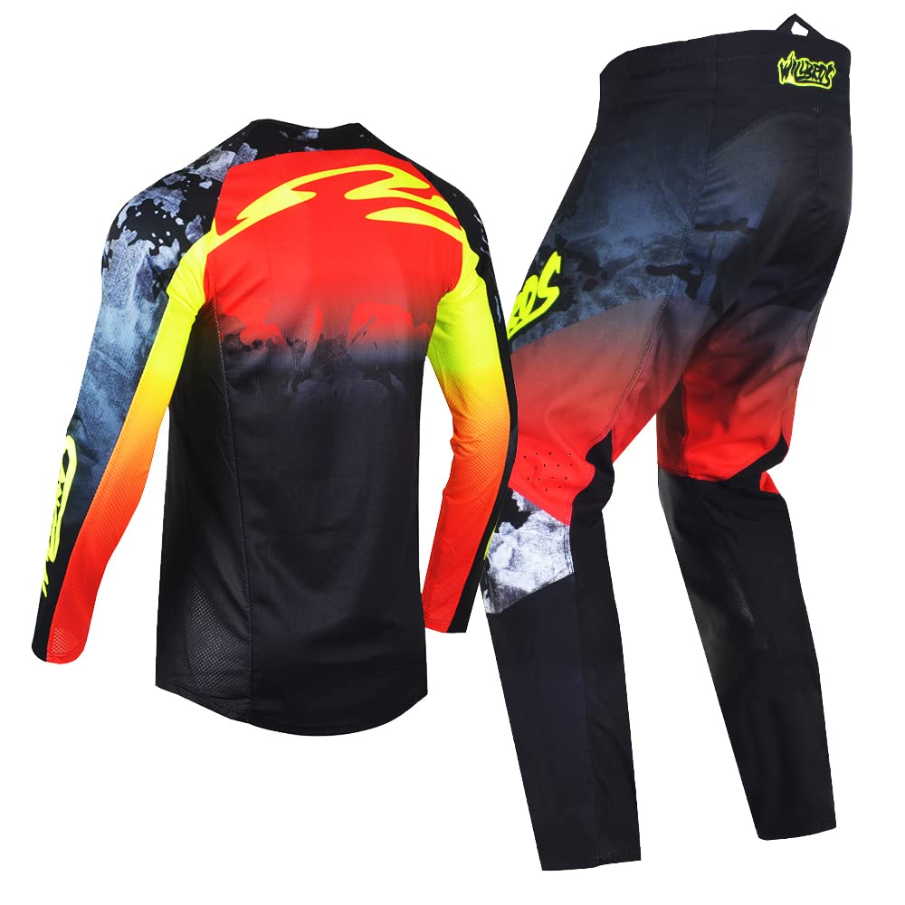 Hombre Pantalones de Jersey Camiseta de Motocross MX Traje Todoterreno Bicicleta Enduro Partido Mujeres MTB BMX Adultos
