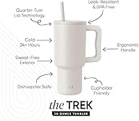 Vista 41 de Simple Modern - Vaso Trek de 40 onzas con asa y tapa con sorbete, taza de viaje de acero inoxidable con aislamiento, apta para portavasos Bosque