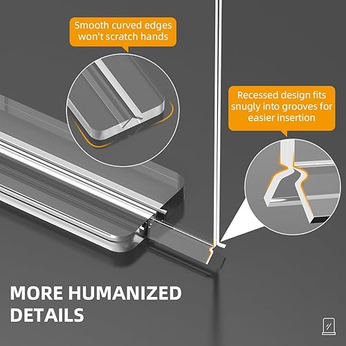 Miniatura 3 de PPH-Sisy Soporte de letrero acrílico de 5 x 7 pulgadas, soporte de exhibición transparente de doble cara, base gruesa y ampliada, en forma de T,