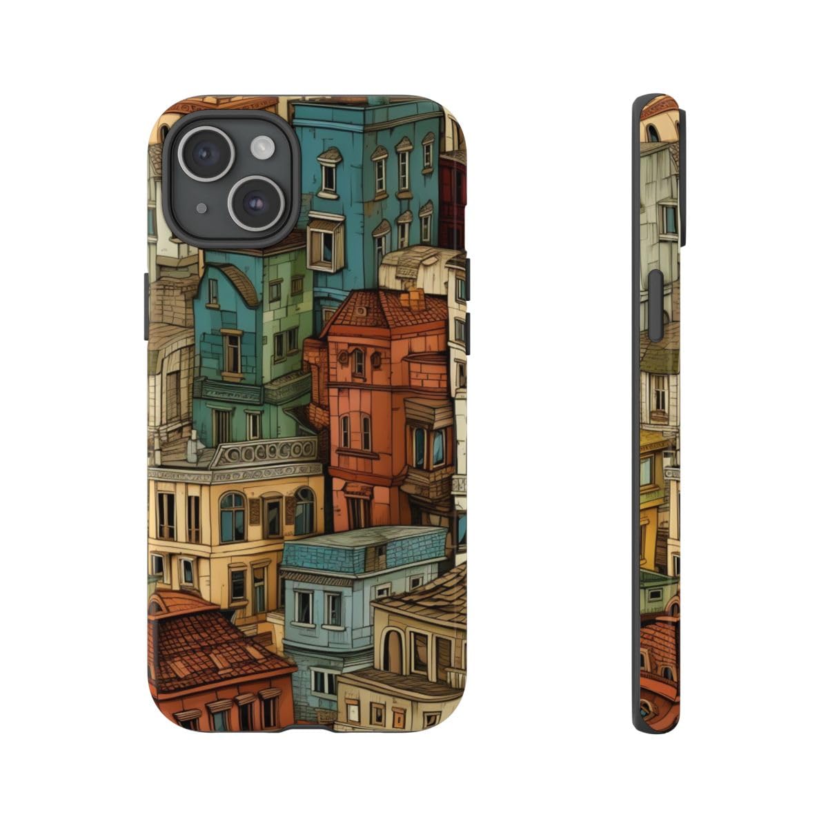Protégez votre iPhone 15 Plus marron avec une coque rigide urbaine