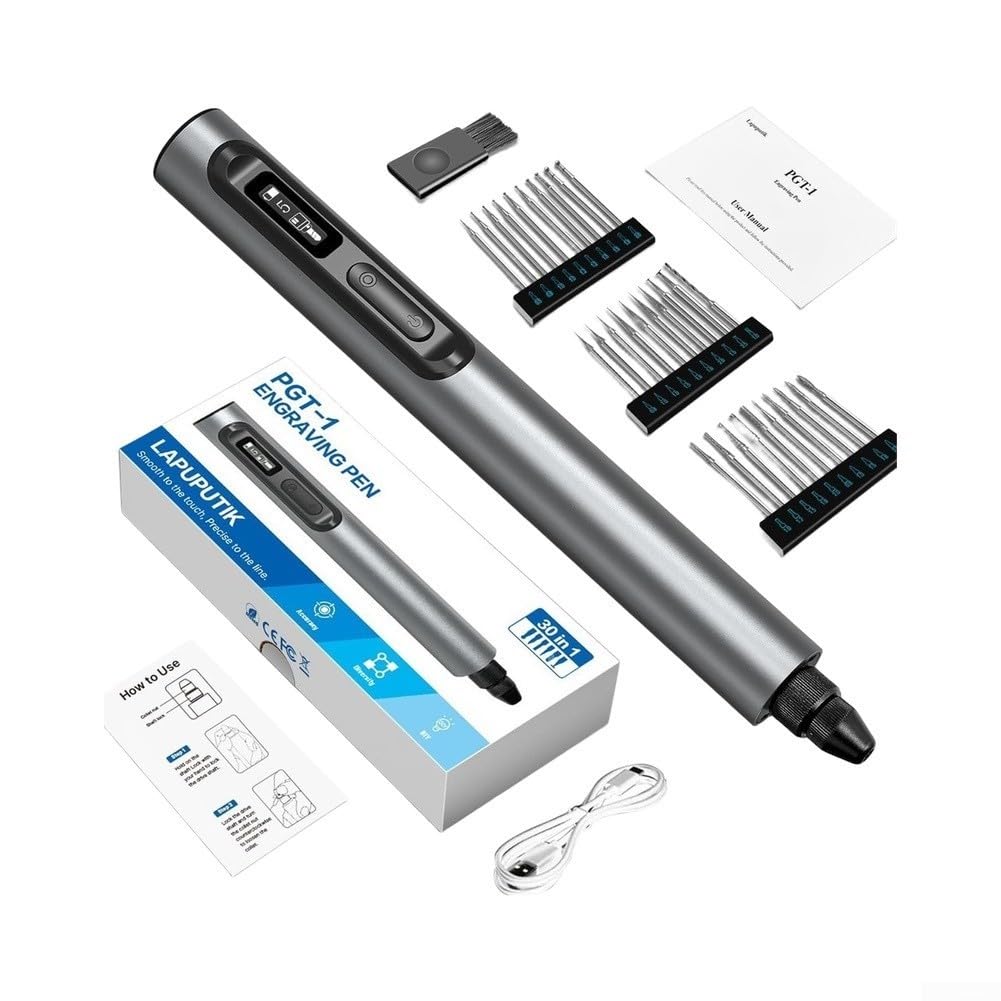 Kabelloser Gravierstift Elektrisch mit 30 Aufsätzen Leise