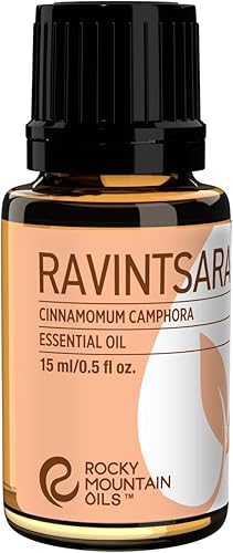 Rocky Mountain Oils Ravintsara - Aceite esencial de 0.5 fl oz, 100% puro sin diluir, aceite de aromaterapia de grado terapéutico y natural