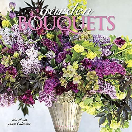 Graphique 2022 Garden Bouquets Wall Calendar | 12” x 12” | Thick Paper | Home & Office Organizer | Large Monthly Grid | 3 Languages & Marked Holidays | 4 Month Preview Page for 2023