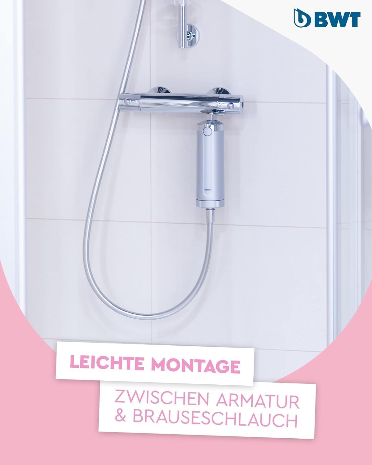 BWT Set di protezione anticalcare per doccia Quick & Clean + filtro acqua da tavolo Vida con magnesio | anticalcare per bagno e cucina | include 1 cartuccia filtro | filtro doccia contro il calcare