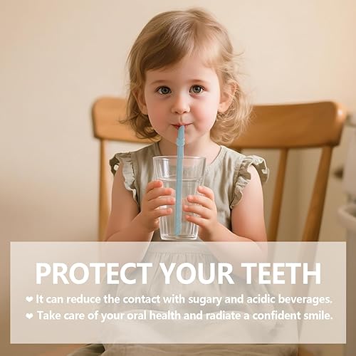 Miniatura 4 de Pajitas de silicona reutilizables para niños y adultos, paquete de 10 unidades, ecológicas de 5.5 pulgadas, sin BPA, de grado alimenticio, aptas