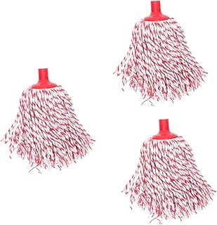 3pcs Wet Dry mop Sponge mop Floor mops Industrial Cleaning mop Heads Pen Mandrel Rope mop Head Cleaning Head for Mop Practical Mop Head Dust Wet Mop Head Replacement Head Refill