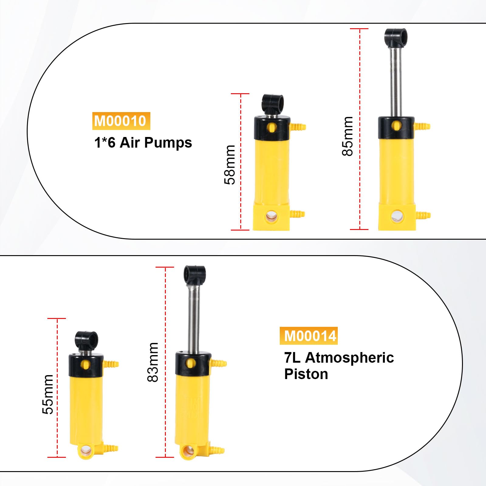 Set pneumatico, APKLVSR 19 pezzi pneumatici con 10 tipi di cilindri pneumatici, aste di pressione a pistone MOC, kit pneumatici per modelli di carrozze/camion