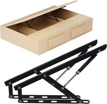 2 Pack Pneumatic Bed Lift Mechanism, A Pair Load-Bearing Storage Bed Pneumatic Lever Platform, Heavy Duty Gas Spring Storage Kit for Box Bed, Sofa, Space Saving DIY Project Lifter Hardware750mm