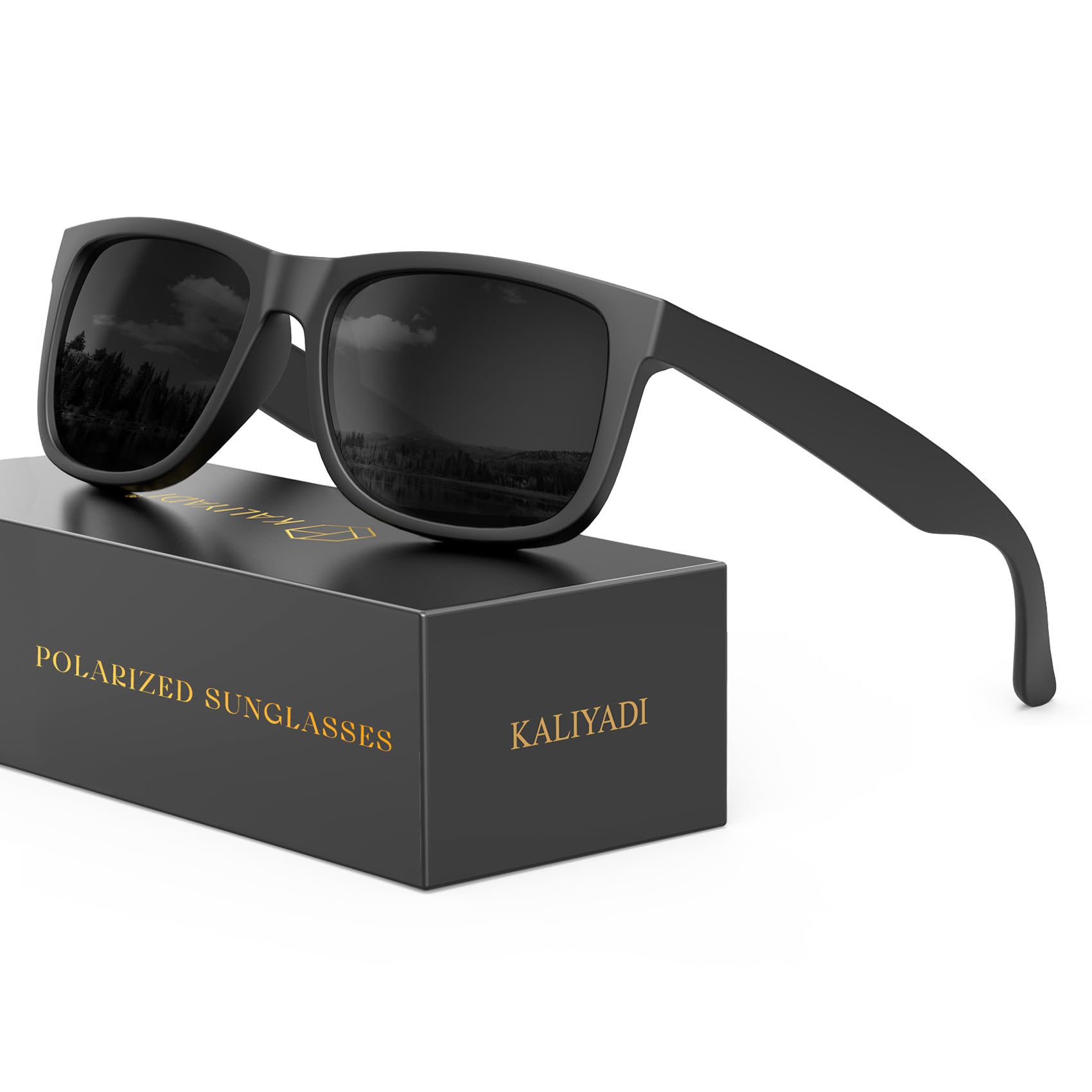 KALIYADI Sunglasses-Men Polarized-Sunglasses for Men: Classic Sun Glasses for Driving Fishing Golf with UV400 Protection Global Recycled Standard Global Recycled Standard Global Recycled Standard