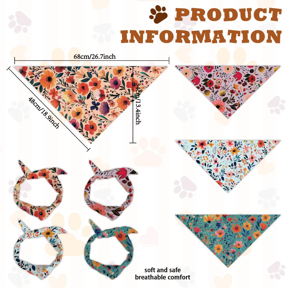 arricraft 4 Pcs Polyester Pet Bandanas - Image 2