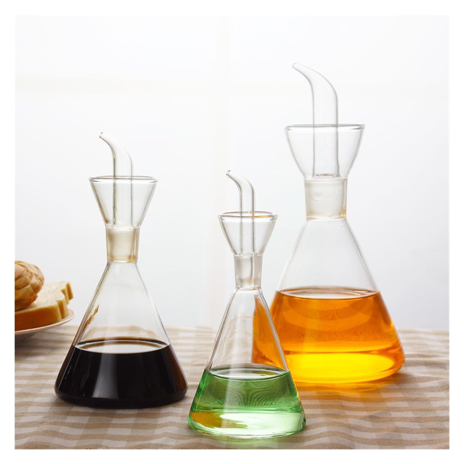 Glas Olkannchen fur Essig Sojasauce Gewurze, auslaufsicher | Fur Ol, Essig, Sojasauce und Gewurze in der Kuche(500ml)