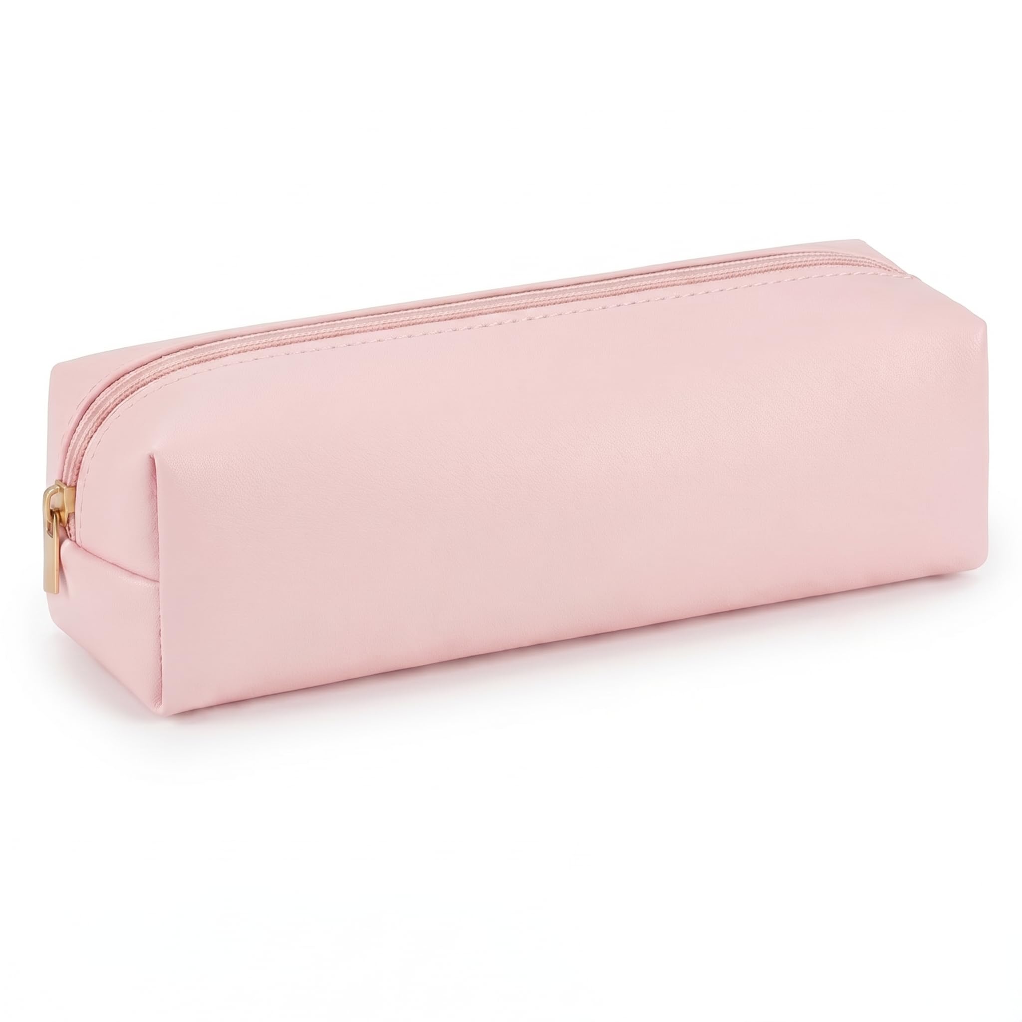 ZJEEACO Pink Pencil Case for Girls, PU Leather School Supplies, Durable Lightweight Easy to Carry Spacious Capacity, Idea for Back to School Daily Classroom Use, Fit for Kids Students Teenagers