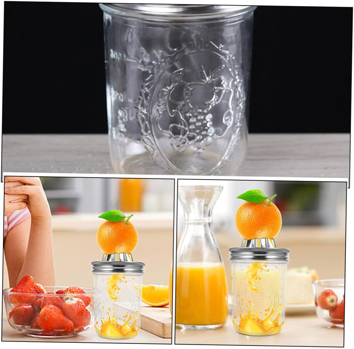 Manual Stainless Steel Can Fruit Squeezer Citrus Juicer for Kitchen Labor-saving Lemon Press with Capacity Easy to Use Handheld Juice Maker for Fresh Fruit Drinks