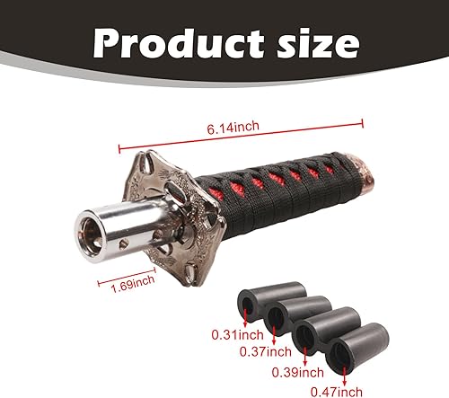 Miniatura 2 de 1 cabezal de cambio Katana Samurai para automóvil, funda protectora para perilla de palanca de cambios de 6.1 pulgadas con 4 adaptadores, palanca de