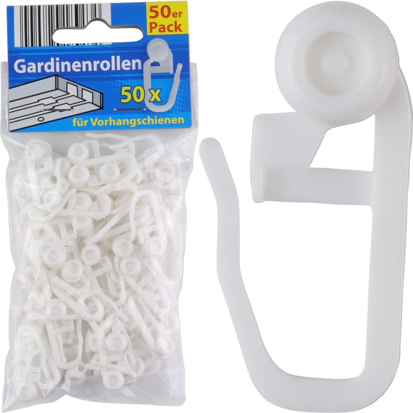 Glonal Partner Pack of 50 curtain rolls for curtain rails