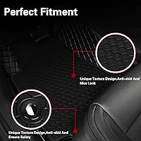 Vista 7 de Alfombrillas de coche para Honda Accord de 10ª generación 2018 2019 2020 2021 2022 ajuste personalizado, alfombrillas de goma negra completa