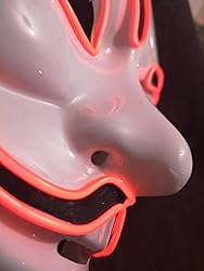 Neon Maske Party SOUTHSKY LED Horror Maske Vollgesicht - Neonlicht Maske Für Halloween & Partys Neon Maske Party SOUTHSKY LED Horror Maske Vollgesicht - Neonlicht Maske Für Halloween & Partys